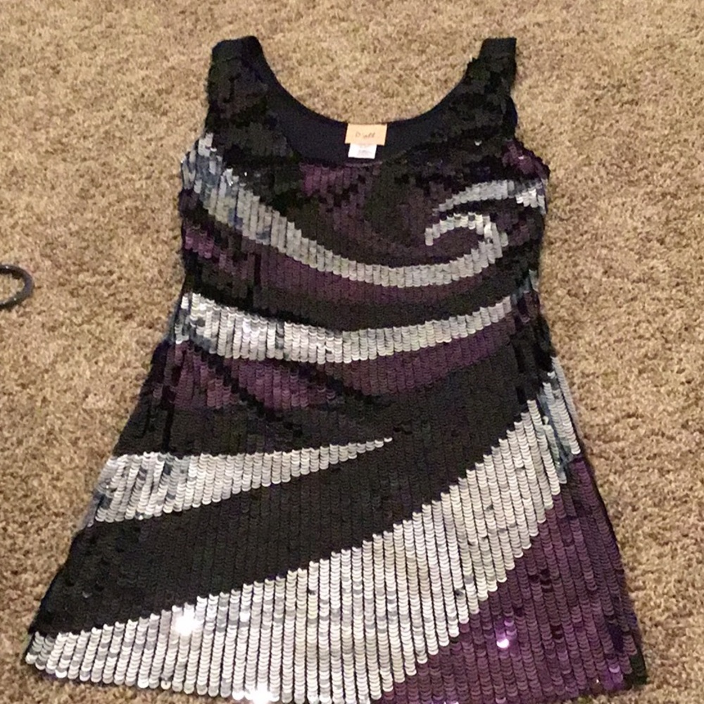 Tank sequence mini dress